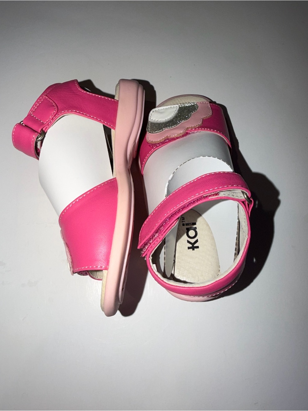 See Kai Run Girls Pink Glitter Cloud Sandals - Picture 2 of 5